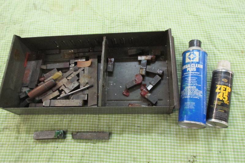 Bin of tooling and cleaners...