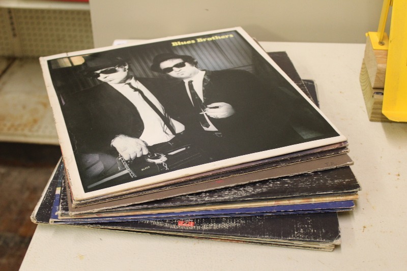 Stack of Classic Rock Records