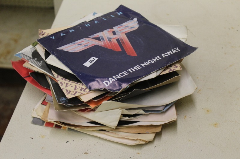 Stack of Vintage 45s