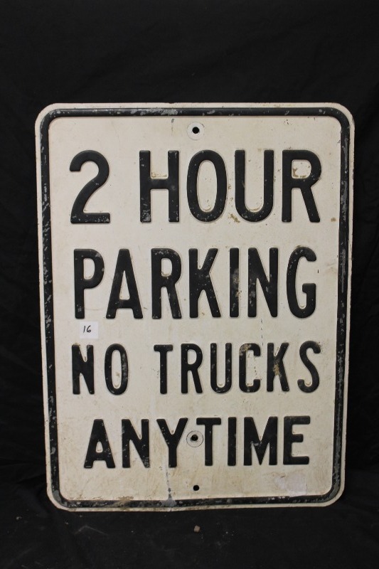 Large 2 Hour Parking Sign