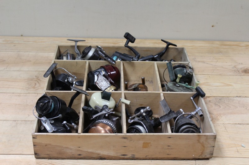 Box of 16 Vintage Reels