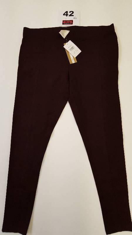 WOMENS MATTY M  PONTE PANTS MERLOT XL