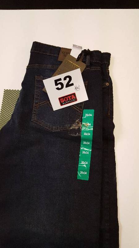 URBAN STAR MENS JEANS BLACK   38X34