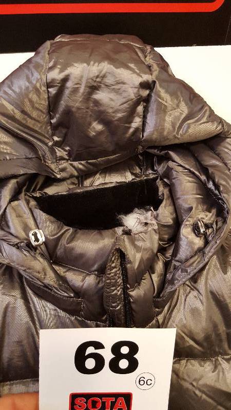 WOMANS ANDREW MARC LONG DOWN COAT GREY  XL