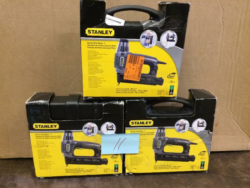 Lot of 3 Electric Staplers Stanley