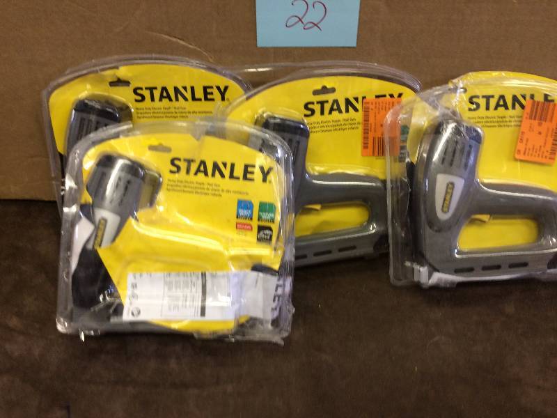 Lot of 4 Stanley Electric Staplers