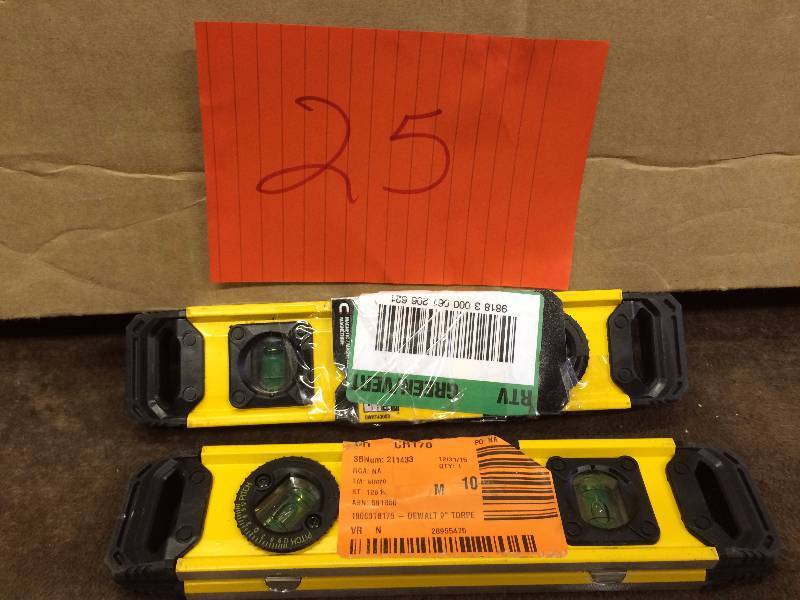 Lot of 2 Dewalt Levels