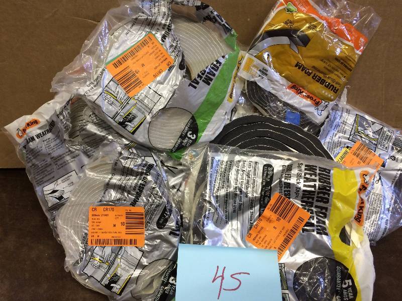 Lot of assorted Rubberfoam Weather Seals New open pkgs