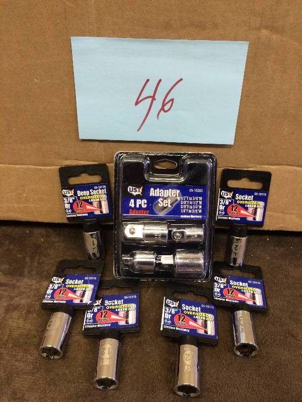 Lot of deep Sockets and adapter Set New