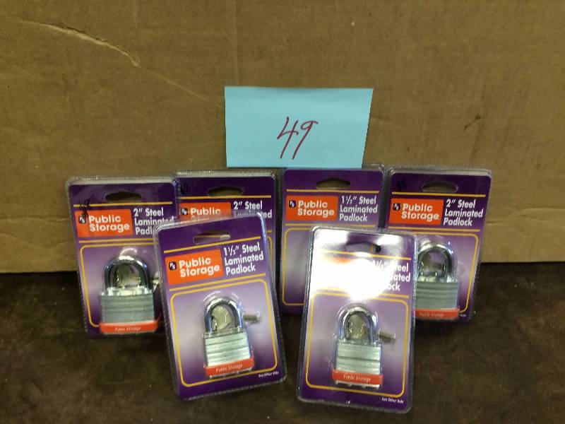 Lot of 6 Padlocks New