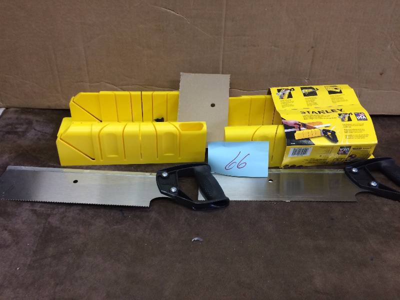 Lot of 2 Stanley Saws and Stand New