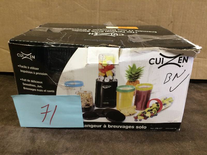 Cuizen Personal Drink Blender New