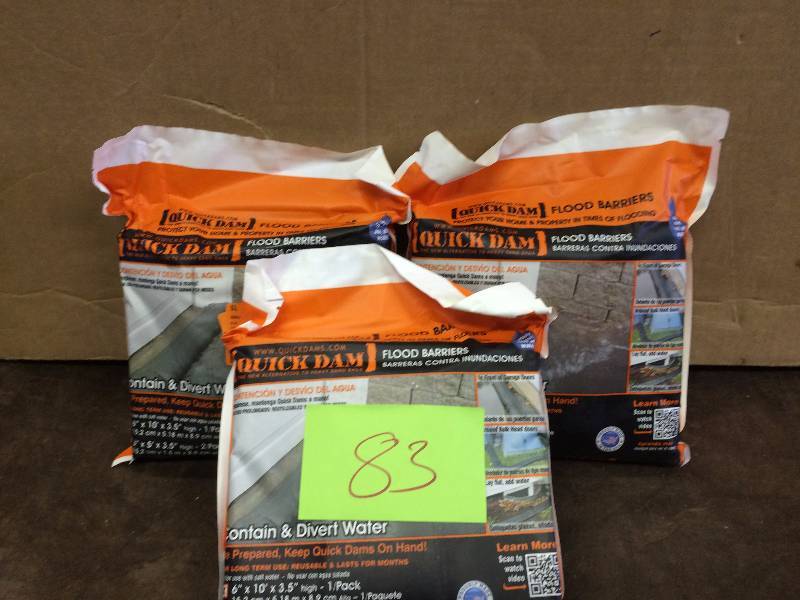 Lot of 3 Quick Dam Flood Barriers New