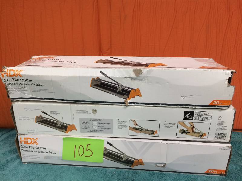 Lot of 3 HDX 20 in Tile Cutters