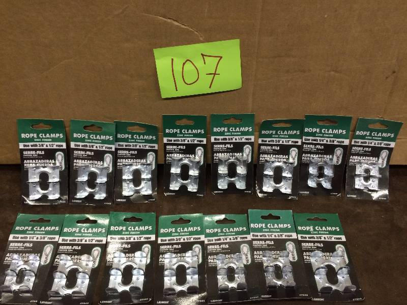 Lot of Rope Clamps zinc finish