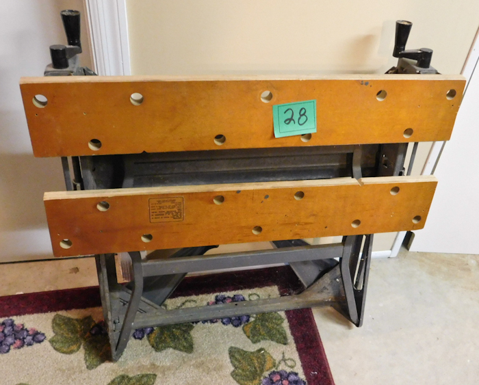 lot 28 image: Black and Decker folding shop mate table