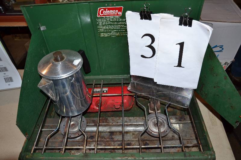 lot 31 image: Coffee Pot and Camp Stove