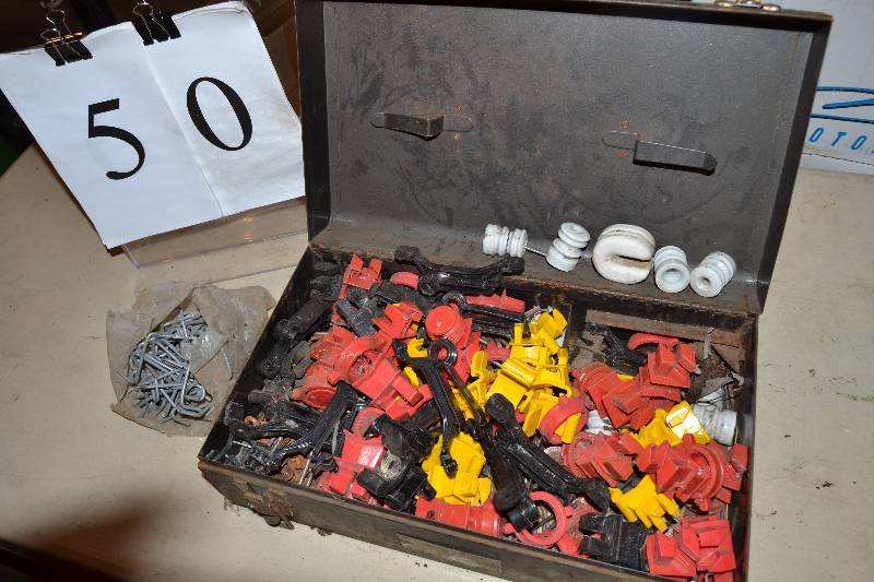 lot 50 image: Metal box Fencing Fasteners