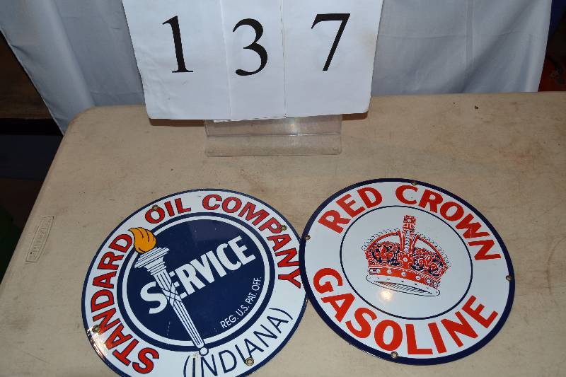 lot 137 image: Porcelain and Enamel Signs