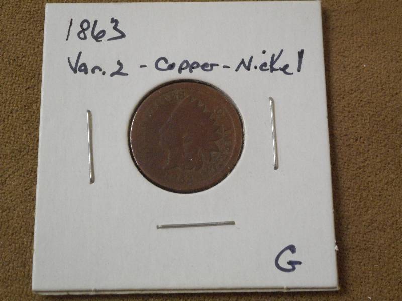 1863 Indian Head Cent, Variety 2, C...