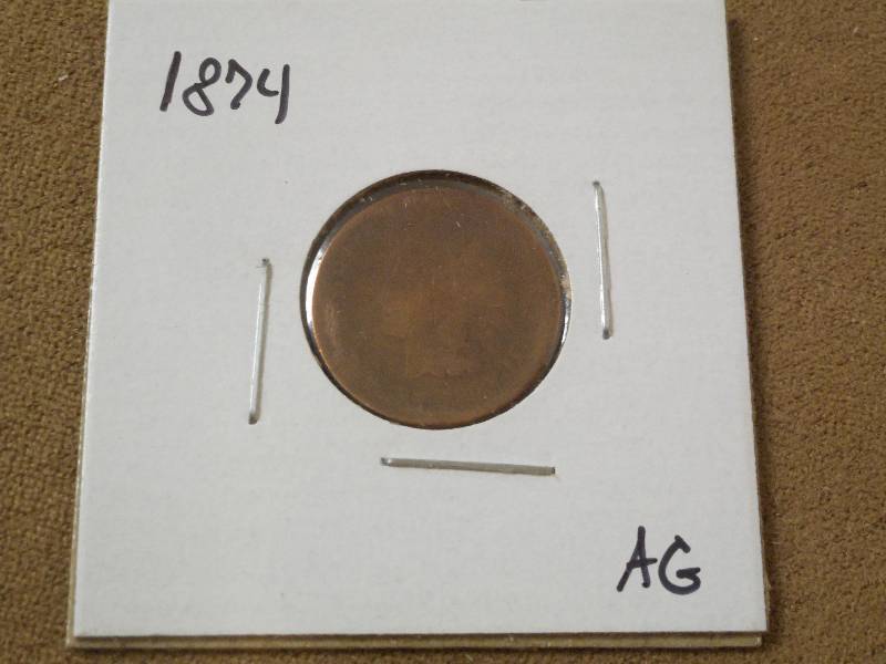 1874 Indian Head Cent, Lower Grade ...
