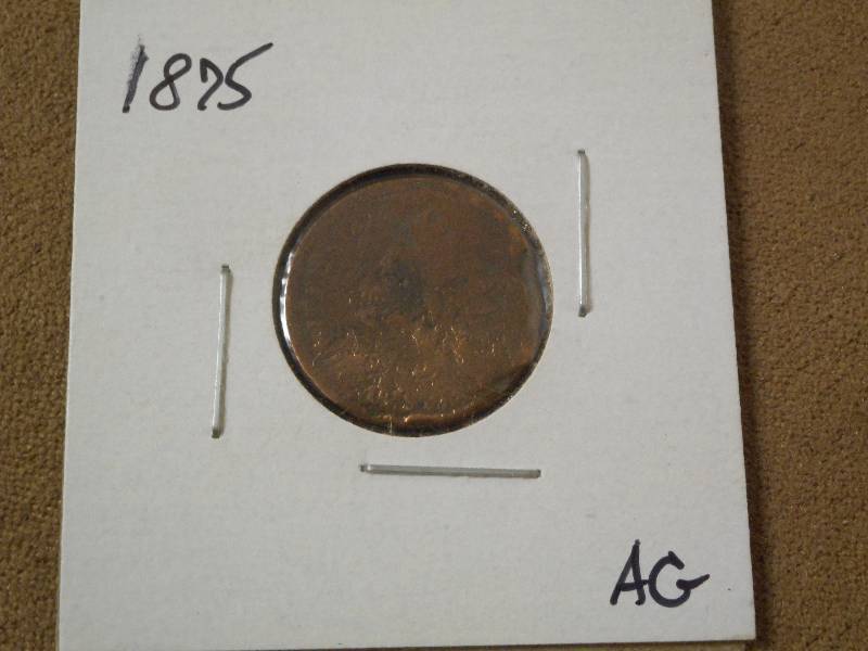 1875 Indian Head Cent, Lower Grade ...