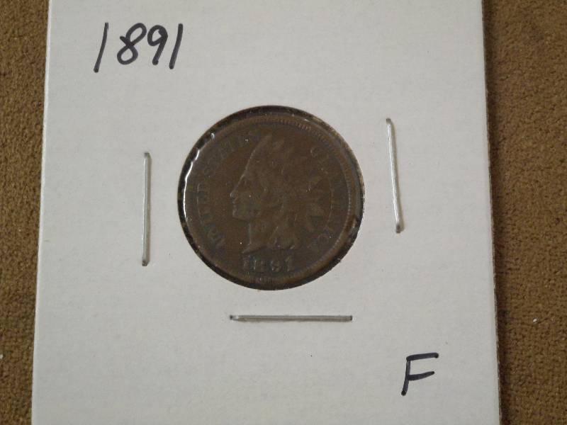 1891 Indian Head Cent, Fine Grade ...