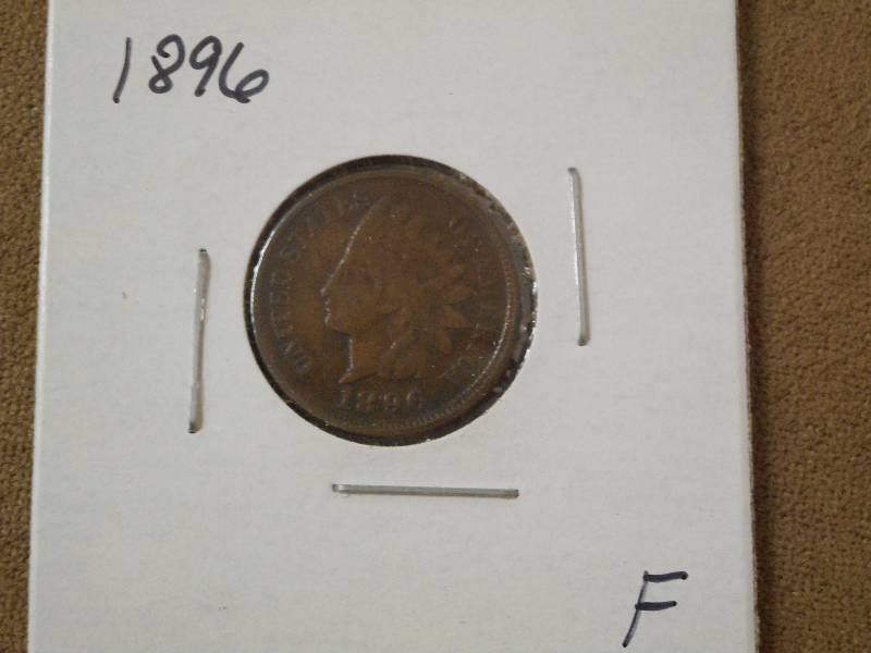 1896 Indian Head Cent, Fine Grade ...