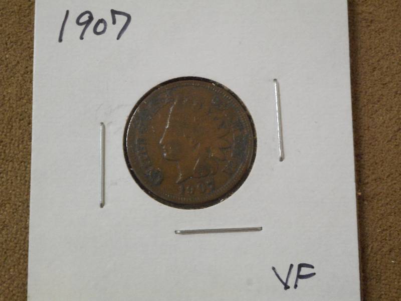1907 Indian Head Cent, Very Fine Gr...
