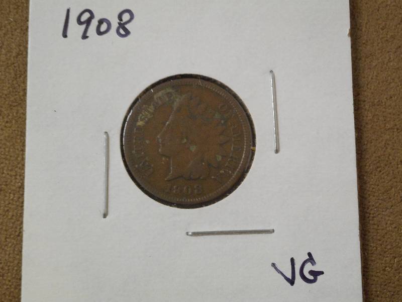 1908 Indian Head Cent, Very Good Gr...