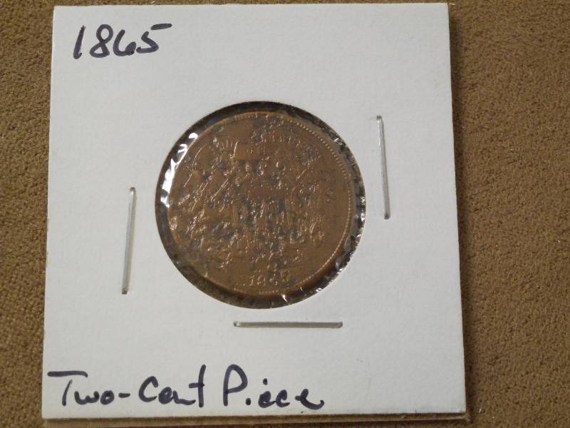 1865 Two Cent Piece, Circulated ...