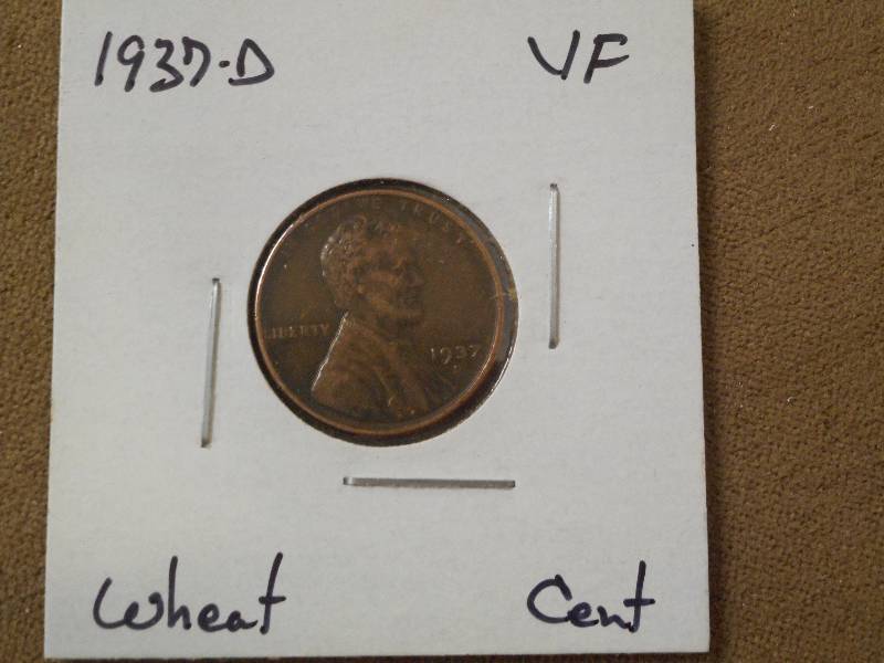 1937-D Lincoln Wheat Cent, Very Fin...