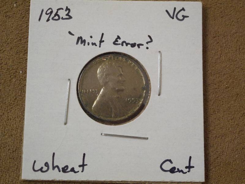 1953-P Lincoln Wheat Cent, Mint Err...