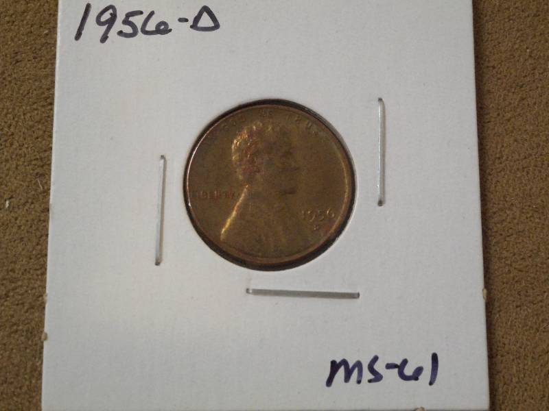 1956-D Lincoln Wheat Cent, MS-61 Gr...