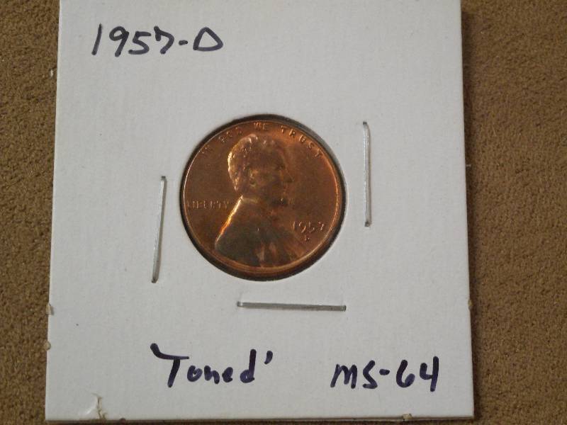 1957-D Lincoln Wheat Cent, MS-64 Gr...