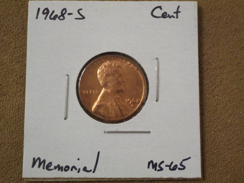 1968-S Lincoln Memorial Cent, MS-65...