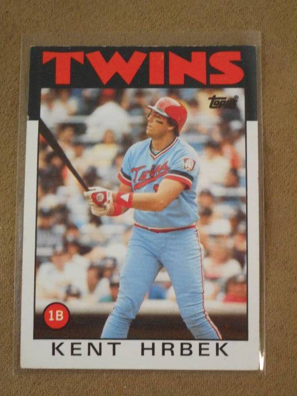 1986 Topps Baseball Card, Kent Hrbe...