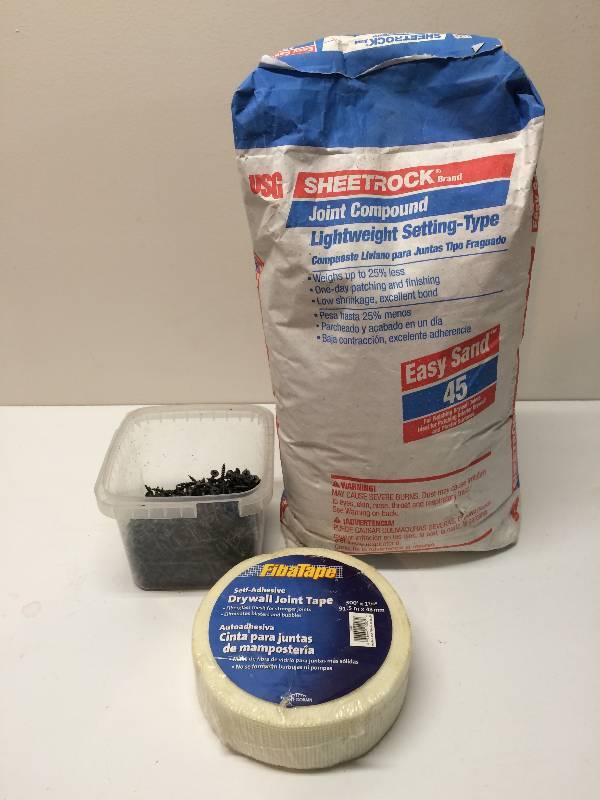 Sheetrock Compound, Screws, And Tape