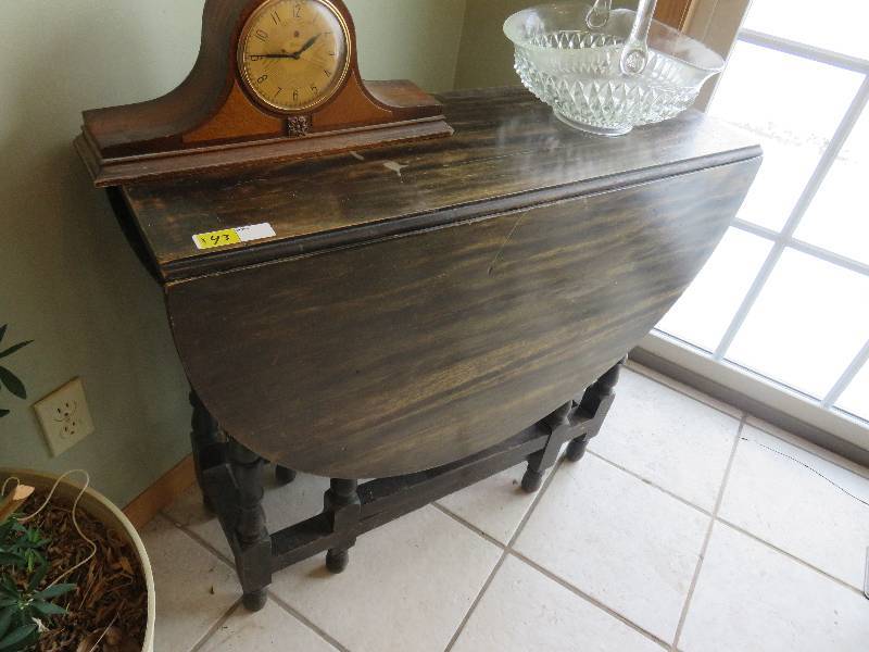 Antique table with drop down sides