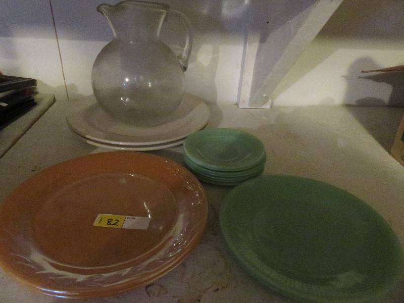 Vintage plates and pitcher