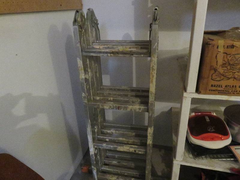 folding metal ladder