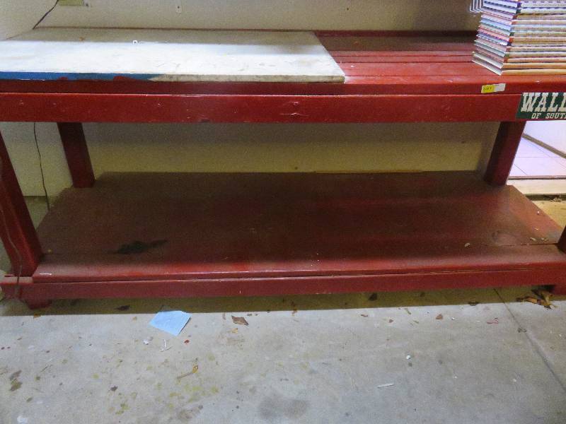 Workbench with granite