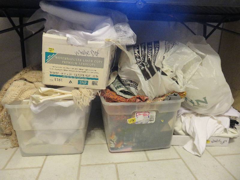 large lot of material and more