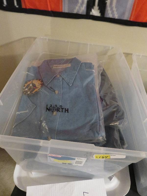 lot of denim shirts