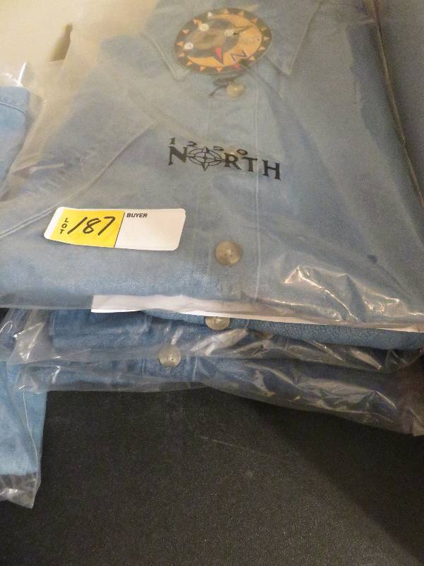 lot of denim shirts